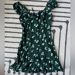 Reformation Floral Green Dress - Size 6